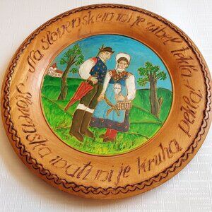 Slovakia wooden plate